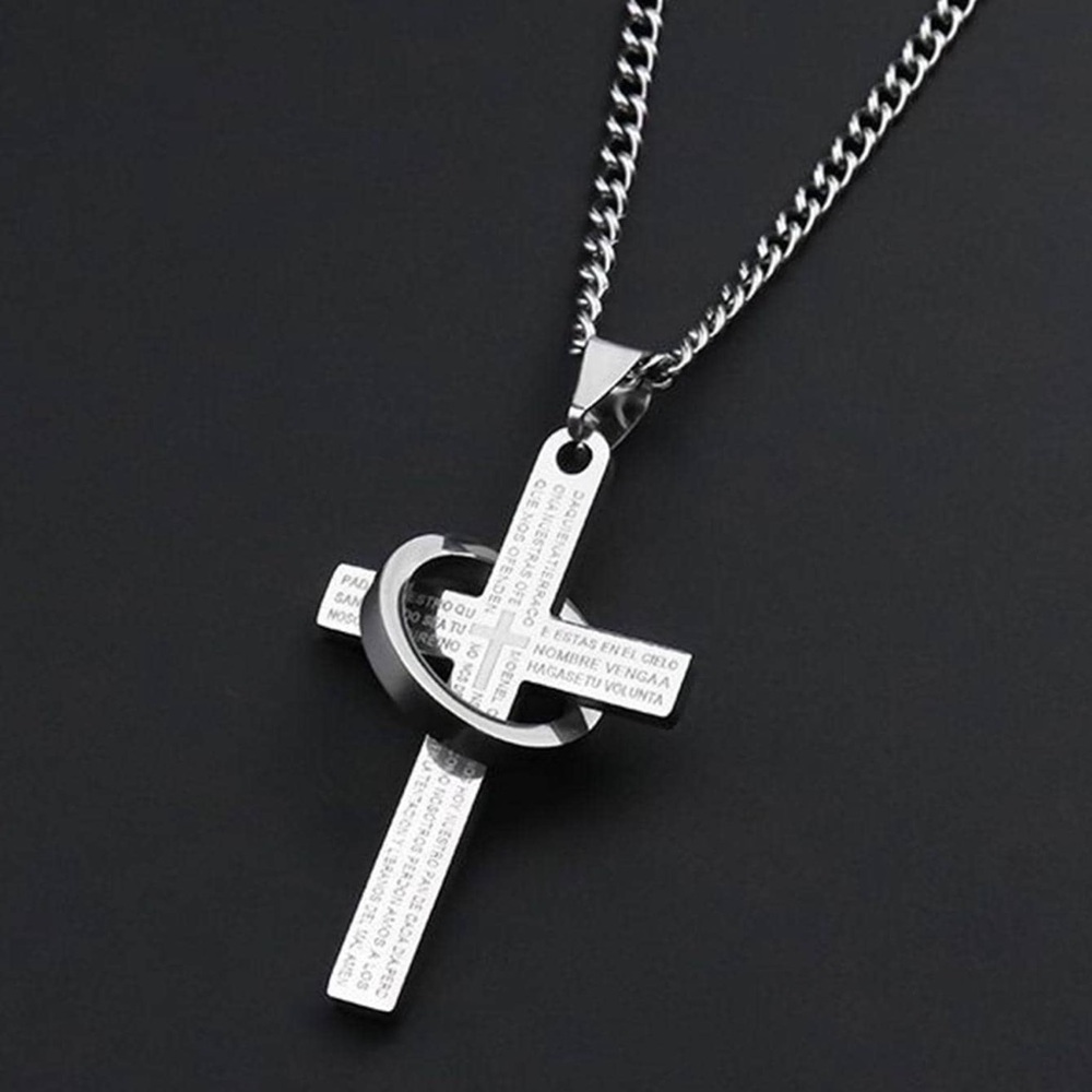 Men Cross Pendant Necklace